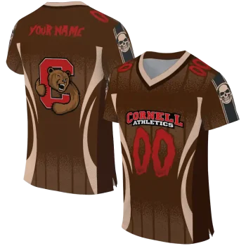 personalized cornell big red dynamic dots brown jersey best selling