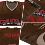 personalized cornell big red dynamic dots brown jersey best selling