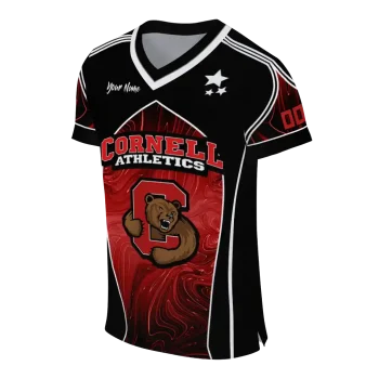 personalized cornell big red halftone slant red black jersey fashion forward