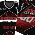 personalized cornell big red halftone slant red black jersey best selling