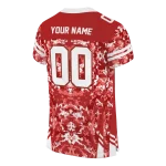 personalized cornell big red mirrored pattern red jersey best selling