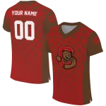personalized cornell big red stacked rectangle red jersey best selling