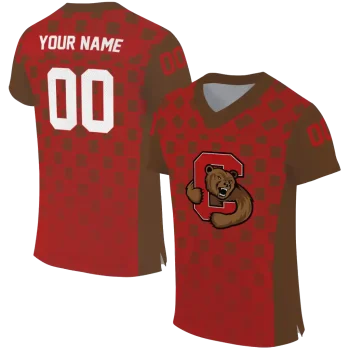 personalized cornell big red stacked rectangle red jersey best selling
