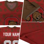 personalized cornell big red stacked rectangle red jersey best selling