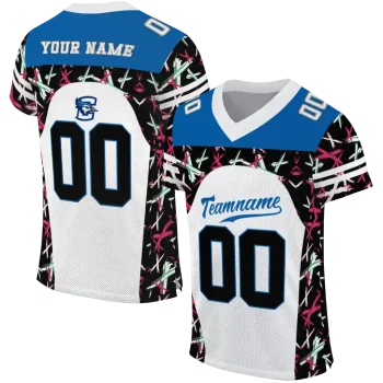 personalized creighton bluejays brushstroke xs white black jersey best selling