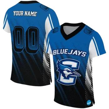 personalized creighton bluejays halftone flow blue black jersey best selling