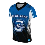 personalized creighton bluejays halftone flow blue black jersey best selling