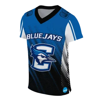 personalized creighton bluejays halftone flow blue black jersey fashion forward