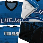 personalized creighton bluejays halftone flow blue black jersey best selling