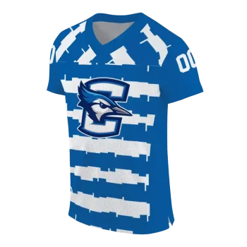 personalized creighton bluejays layered grids blue jersey fashion forward