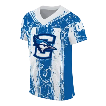 personalized creighton bluejays rugged stripes blue jersey fashion forward