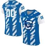 personalized creighton bluejays stripe block blue jersey best selling
