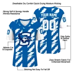 personalized creighton bluejays stripe block blue jersey best selling