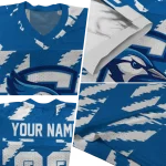 personalized creighton bluejays stripe block blue jersey best selling
