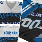 personalized creighton bluejays tire arrows blue black white jersey best selling