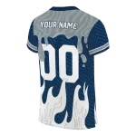 personalized dallas cowboys dripping flames blue white jersey best selling