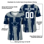 personalized dallas cowboys striped texture blue jersey best selling