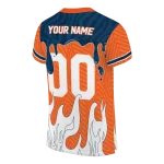 personalized denver broncos dripping flames orange white jersey best selling