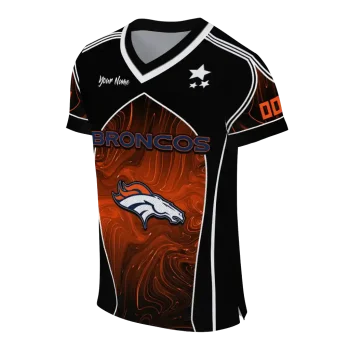 personalized denver broncos halftone slant orange black jersey fashion forward
