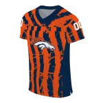 personalized denver broncos stripe splatter orange jersey best selling