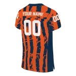 personalized denver broncos stripe splatter orange jersey best selling