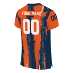 personalized denver broncos striped texture orange jersey best selling