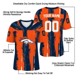 personalized denver broncos striped texture orange jersey best selling