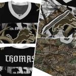 personalized detroit lions antler skull camouflage hunting jersey best selling