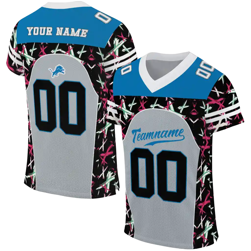 personalized detroit lions brushstroke xs silver black jersey best selling personalized detroit lions brushstroke xs silver black jersey best selling