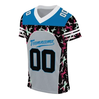 personalized detroit lions brushstroke xs silver black jersey fashion forward