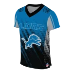 personalized detroit lions halftone fade blue black jersey best selling