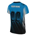 personalized detroit lions halftone fade blue black jersey best selling