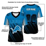 personalized detroit lions halftone fade blue black jersey best selling