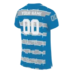 personalized detroit lions layered grids blue jersey best selling