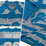 personalized detroit lions layered grids blue jersey best selling