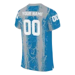 personalized detroit lions rugged stripes blue jersey best selling