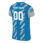 personalized detroit lions stripe block blue jersey best selling