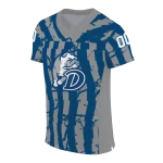 personalized drake bulldogs stripe splatter blue jersey best selling