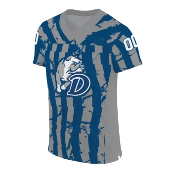 personalized drake bulldogs stripe splatter blue jersey fashion forward