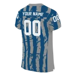 personalized drake bulldogs stripe splatter blue jersey best selling