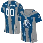 personalized drake bulldogs striped texture blue jersey best selling