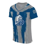 personalized drake bulldogs striped texture blue jersey best selling