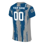 personalized drake bulldogs striped texture blue jersey best selling