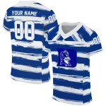 personalized duke blue devils art stripe blue jersey best selling