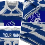 personalized duke blue devils art stripe blue jersey best selling