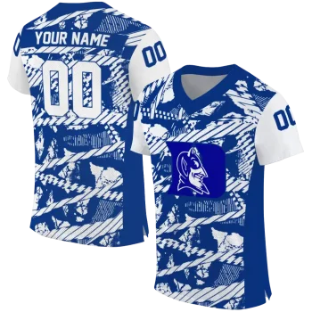 personalized duke blue devils camo shatter blue jersey best selling