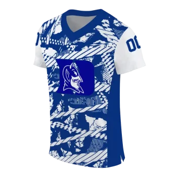 personalized duke blue devils camo shatter blue jersey fashion forward