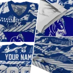 personalized duke blue devils camo shatter blue jersey best selling