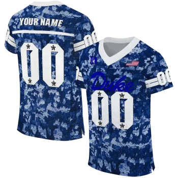 personalized duke blue devils camouflage abstract blue jersey best selling