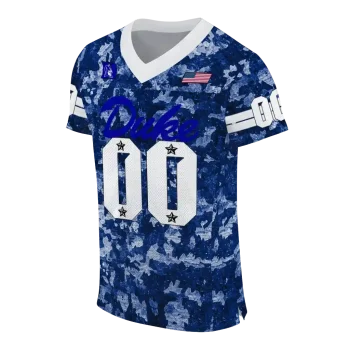 personalized duke blue devils camouflage abstract blue jersey fashion forward